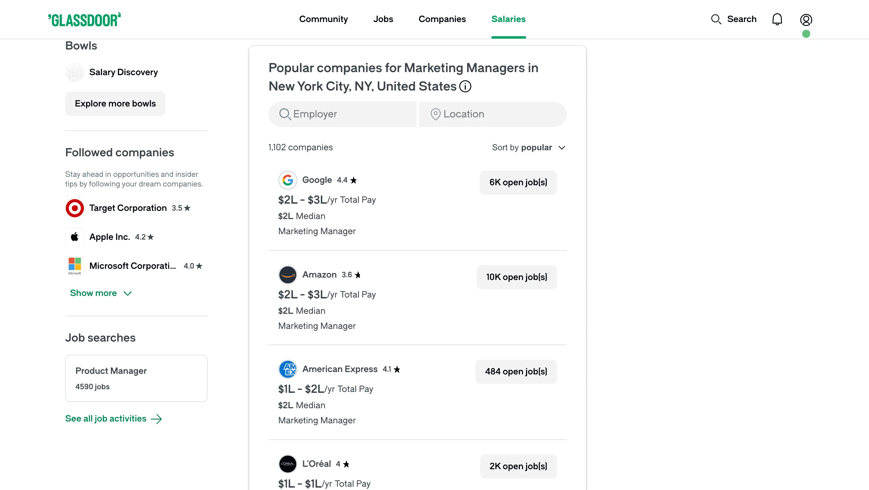 Glassdoor Salaries Scraper